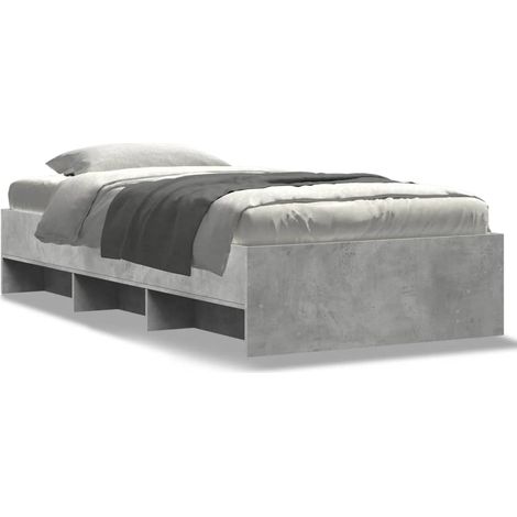 Maison Exclusive - Bettgestell Betongrau 90x200 cm Holzwerkstoff
