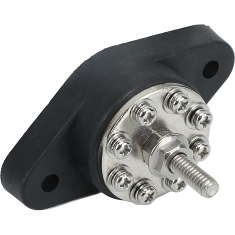 Répartiteur électrique 8 bornes M6 1/4in 12V-48V, bloc de jonction universel à plots pour voiture, camping-car, camion (1/5)