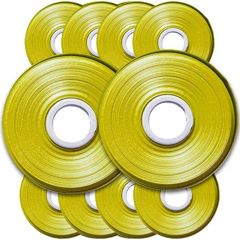 Lot de 10 rubans pour agrafeuse Heckermann HM-8105 jaunes