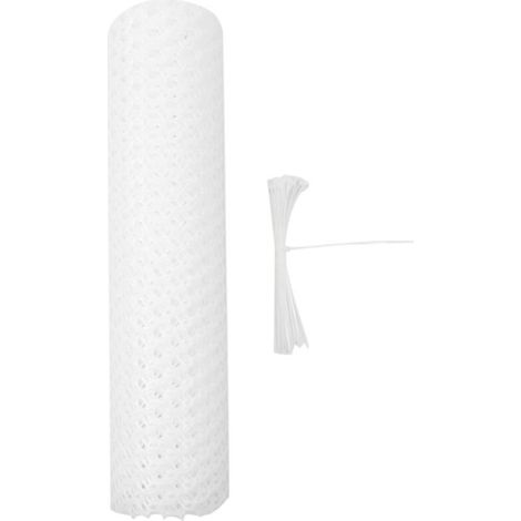 Filet à poules en plastique réutilisable, hexagonal, projet de jardinage à faire soi-même (blanc) (1/5)