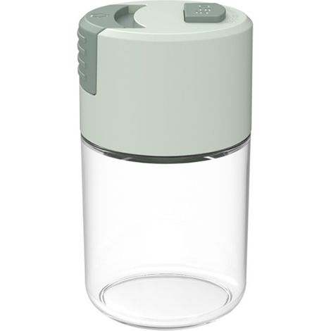 Moulin à Sel et Poivre - Bouteille Étanche en Verre Transparent - Doseur Précis 0,5 g par Pression - Pour Cuisine et Pique-Niques - 1 Pièce (1/5)