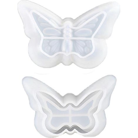 Silikonform für eine Schmetterlings-Aufbewahrungsbox mit Deckel, Epoxidharzform für einen Schmuckhalter