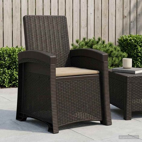 Teenpull – Liegesessel Garten Rattan-Optik Anthrazit und Taupe PP (1/5)