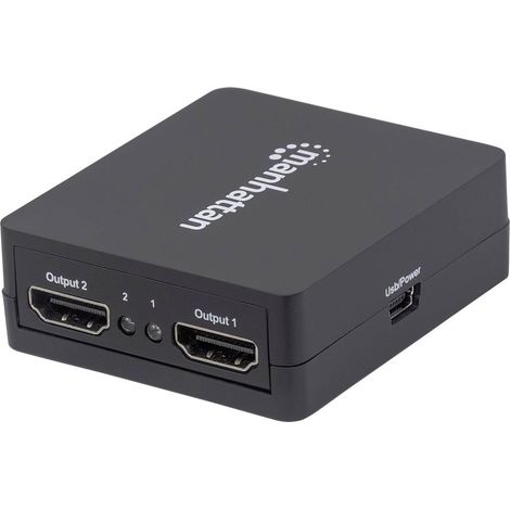 Manhattan 207652 2 Porte Distributore, splitter HDMI 1920 x 1080 Pixel Nero (1/5)