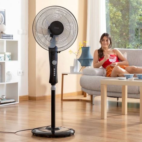 BREEZ : Ventilateur sur Pied avec Hauteur et Vitesse Réglables - 45W