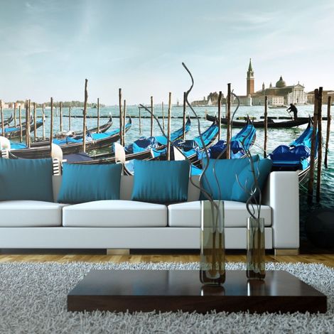 Papier Peint XXL "Gondoles du Grand Canal, Venise" 270x550cm (1/2)