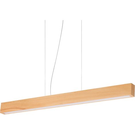 Sospensione Industrial-Minimal Craft Legno Marrone Led 37W 3000K (1/2)