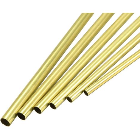sourcing map Brass Tube 4mm 1/4" 5mm 1/4" 6mm 0.8cm 6mm 6cm (1/5)