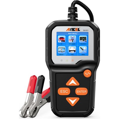 Analyseur de batterie ANCEL BA301 6V-12V – Testeur CCA résistance interne pour voiture, moto, scooter, batterie plomb AGM EFB, écran couleur (1/5)