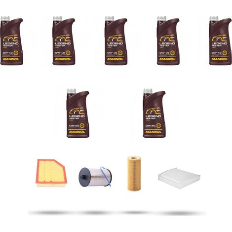 Kit tagliando 4 FILTRI e 7L OLIO compatibile con Volvo V70 II 2.4 D5 120Kw dal 2001 al 2007 (1/5)