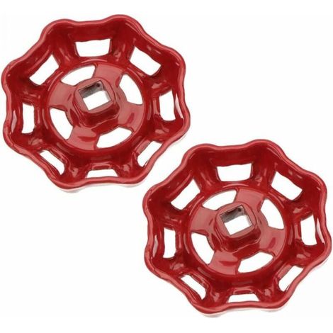 2 pieces 7x7mm valve handwheel, red iron, valve handle, ball valve, shut-off valve, water pipe valve, top handle, YMYNY