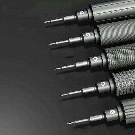 6 Präzisions-Magnetschraubendreher, verschleißfest, Set mit 0,6, 0,8, T2, 1,2, 1,5 und 2,5 mm, Handyhülle (1/5)