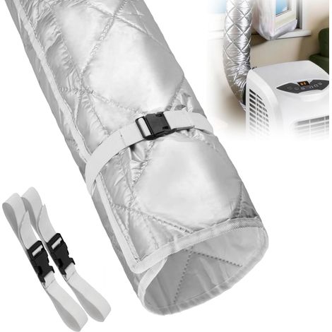 Funda para manguera de aire acondicionado portátil, funda aislante para manguera de aire acondicionado, aislamiento para manguera de aire acondicionado con 4 elementos ajustables, funda para manguera (1/5)
