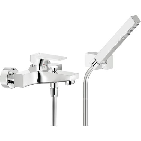Miscelatore esterno per vasca con doccino Nobili serie Seven SE124110CR Cromato - Ottone (1/3)