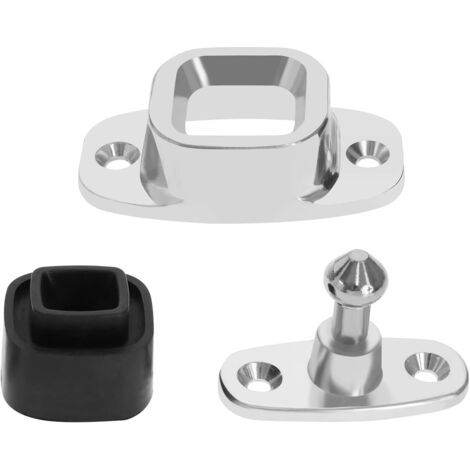 BUNTHAUS Support de Butée de Porte Pince de Support de Porte Butée de Porte Robuste Loquet de Retenue de Porte en Aluminium pour Caravane Camping car Bateau Maison Grand Profil Bas (1/5)