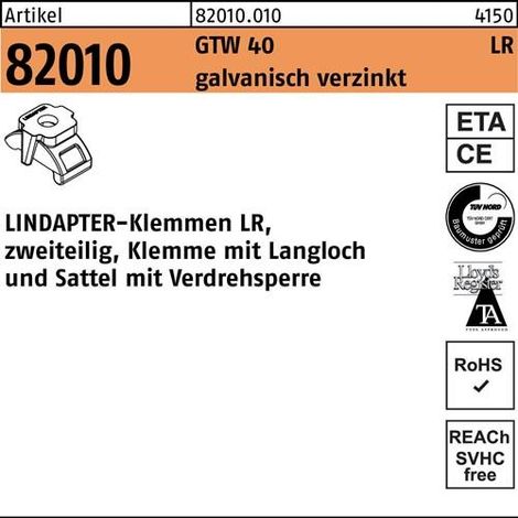 Klemme R 82010 GTW 40 LR M12/3 - 12 galv.verz. 1 Stück LINDAPTER (1/2)