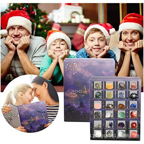 Autres décorations de Noël, calendrier de l'Avent 2023, calendrier de l'Avent en pierre minérale, compte à rebours de 24 jours de surprises avant Noël, pour les garçons, les filles et les passionnés d