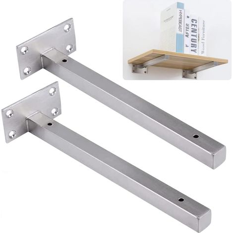 Supports d'étagère 30 cm, 2 pièces, supports muraux industriels invisibles (1/5)