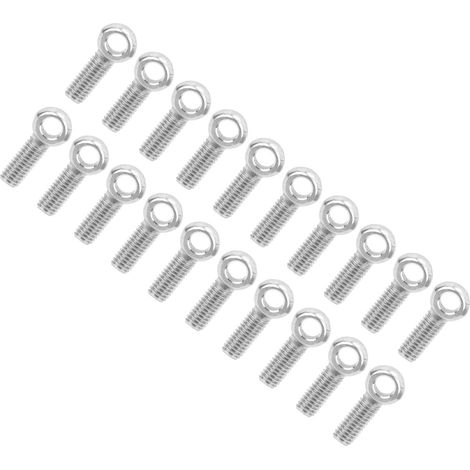 20 pièces vis pivotantes en acier inoxydable 304 avec anneaux et émerillons (M6x20) (1/5)