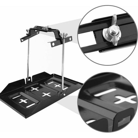 Verstellbare Batteriehalterung. Universelle Batteriehalterung mit Klemme für Auto und Boot. (1/4)