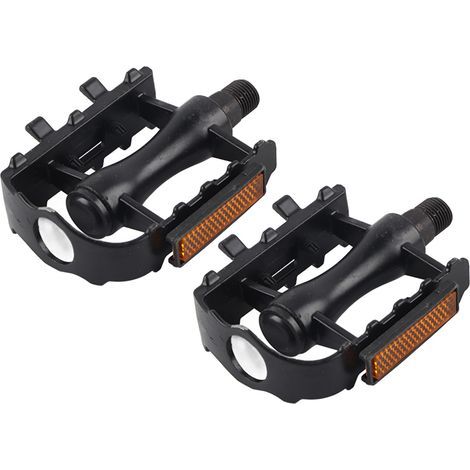 1 Paar leichte Pedale aus schwarzer Aluminiumlegierung für Mountainbikes und Rennräder (1/5)