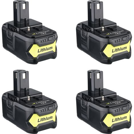 4 x 5.0Ah 18 V Lithium Akku Ersatz für Ryobi One Plus Akku BPL1815 P104 P108 P102 P103 P105 P107 P109 P122 BPL-1815 BPL-1 BPL822 (1/5)