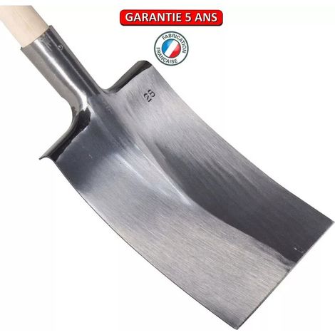 Polierter Bretagne-Spaten 30 gerade Schneide ohne Stiel OUTILS PERRIN