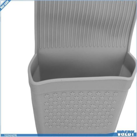 Ashata Support de fer plat Fer à friser plat, fer à lisser, porte-outils pour cheveux chauds, pochette en beaute peigne Noir Gris (1/5)