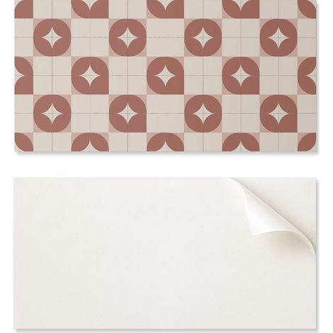 Panel decorativo de vinilo con gr谩ficos para cocina o ba帽o, 100x50 cm, dise帽o geom茅trico con c铆rculos.