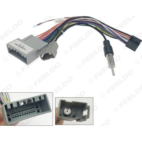 Compatible avec les systèmes de navigation Android Honda Crider/CRV/Genius BRV/HRV, câble d'alimentation 16 broches et fil de queue