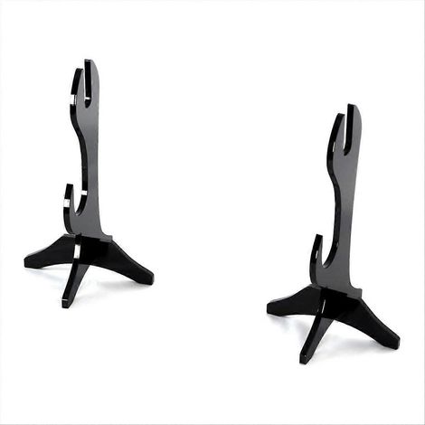 Présentoir pour baguettes laser, support à deux niveaux pour sabres laser, étagère de table pour baguettes laser, noir (1/5)