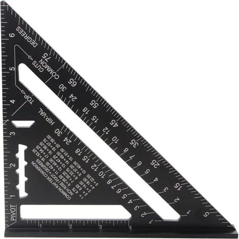 Equerre Menuisier MULTI FONCTIONS 180 mm Metal Aluminium Regle Équerre Trusquin Guide Raporteur Angle 45 90 Degres/Outillage Charpentier/Outil Traçage Guidage Menuiserie Bois (1/5)