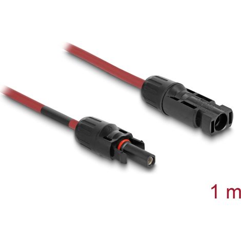 Delock DL4 Solar Kabel 6 mm² Stecker zu Buchse 1 m rot