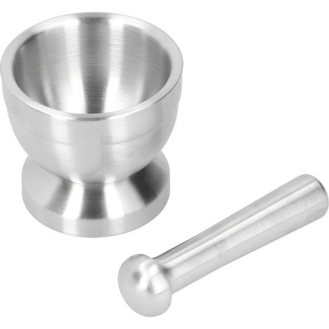 Ensemble mortier et pilon en acier inoxydable, presse-ail manuel, broyeur, accessoires de cuisine (1/5)