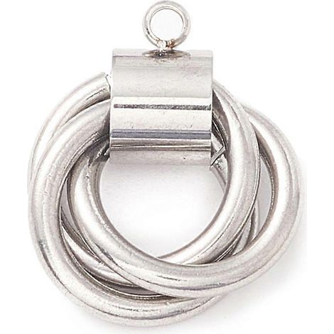 Pendentifs en acier inoxydable 304, tricycliques, couleur acier inoxydable, 20 x 16 x 7 mm, trou : 1,8 mm (1/3)