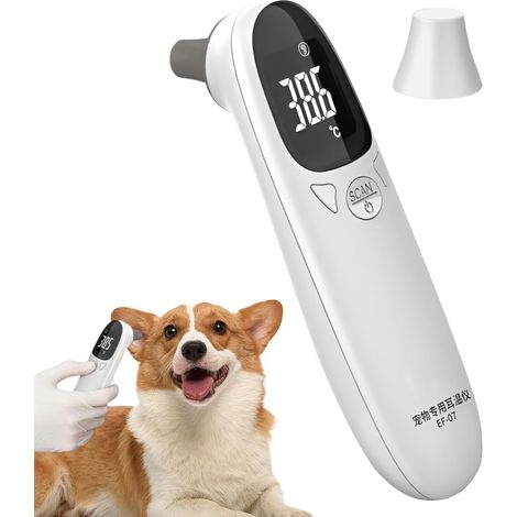 Thermomètre Vétérinaire Numérique Rapid, Thermomètre Auriculaire Chien, Affichage LED Haute Précision,Testeur De Température Pour Bétail Pour Porcs Bovins Chiens De Berger, Cheval (1/5)