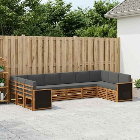 vidaXL Ecksofa Set mit Kissen 7 pcs Natur und Anthrazit (1/5)