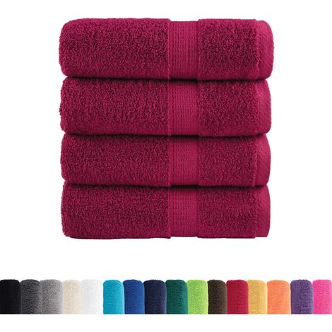 Serviettes d'invité de qualité supérieure SOLUND 4 pcs bordeaux CFW348549 (1/5)