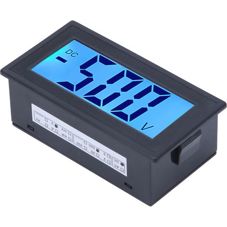 Voltmètre numérique DC LCD 0-500V, alimentation AC100-240V, affichage de tension, mesureur de précision pour tableau électrique. (1/5)