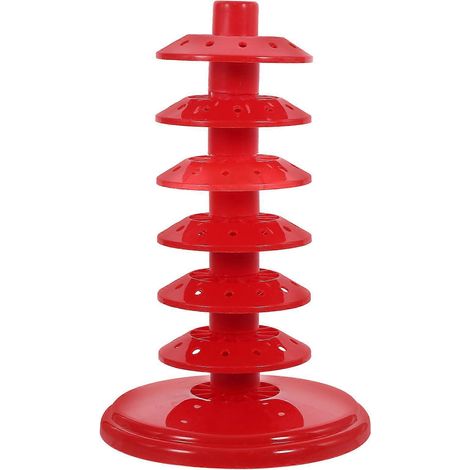 Présentoir à cake pops à plusieurs trous, support à sucettes, présentoir à sucettes, support de séchage pour cake pops-22.50X13.50X13.50CM-Red (1/4)
