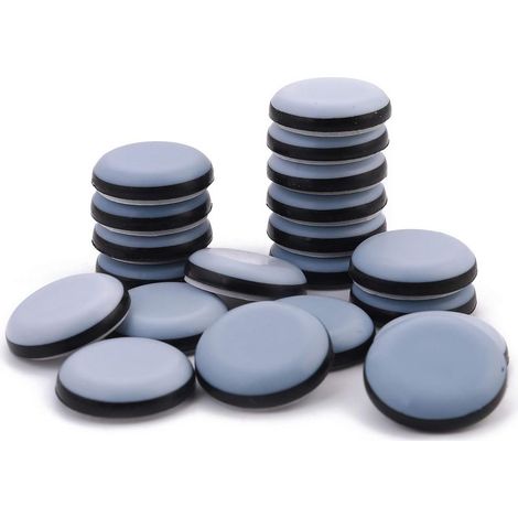 Patins adhésifs pour meubles de 2,5 cm (1 po) - Glissières pour meubles et appareils de cuisine faciles et sûres - Idéales pour les moquettes, les planchers de bois franc (lot de 20) (1/5)