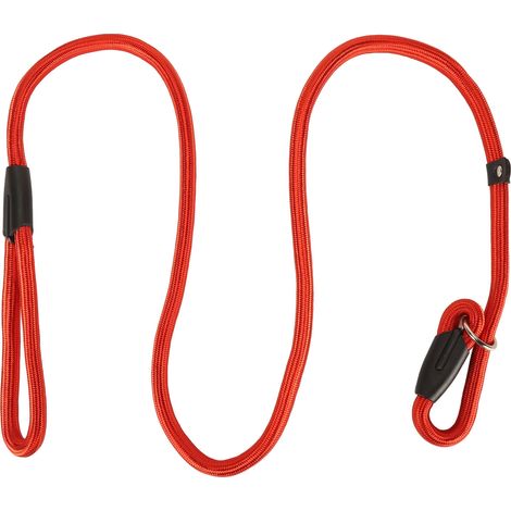 Rutschfeste, verstellbare, robuste Hundeleine aus weichem Nylon, für kleine und mittelgroße Hunde und Welpen, rot, Größe L (1 x 140 cm / 0,4 x 55,1 Zoll) (1/5)
