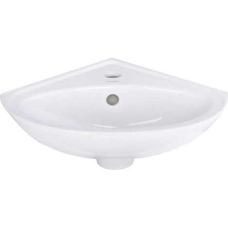 Belvit Eckwaschbecken Handwaschbecken Waschtisch Keramik 36x36x15 cm Belvit Keramik Eck Waschbecken Handwaschbecken 36x36x15 cm (1/4)