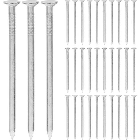 Clous en fer argentés pour le travail du bois, 50 pièces, pour projets de jardinage extérieur et outils de bricolage pour accrocher des tableaux (1/5)