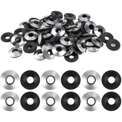 Lot de 200 Rondelles Plates M6.3 × 16mm Rondelles d'étanchéité EPDM, Rondelles Metal avec Joint Caoutchouc (1/5)