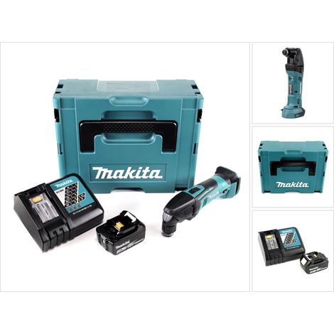 Makita DTM 50 RF1J 18V Li-Ion Akku Multifunktionswerkzeug im Makpac + 1x 3,0 Ah Akku + 1x Ladegerät
