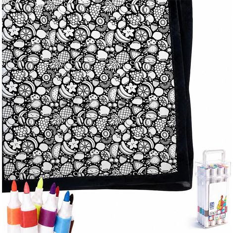 CCYKXADIY coloring book, 152.4 x 125 cm, with 24 colored markers, creative, for adults, teenagers, craft enthusiasts (1/5)