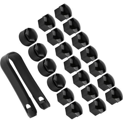 20 Pieces Wheel Bolt Caps, Universal 17 mm Plastic Groove Cover Screw Car Nut Cap with Removal Tool Wheel Bolt Protection Cover (1/5)