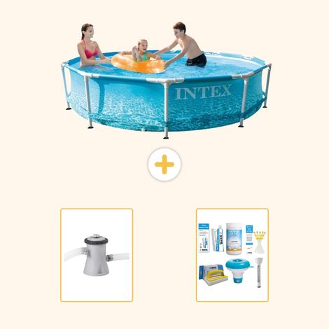 Intex Piscine Tubulaire Ronde - 305x76 cm - 3-pièces S21321 (1/3)