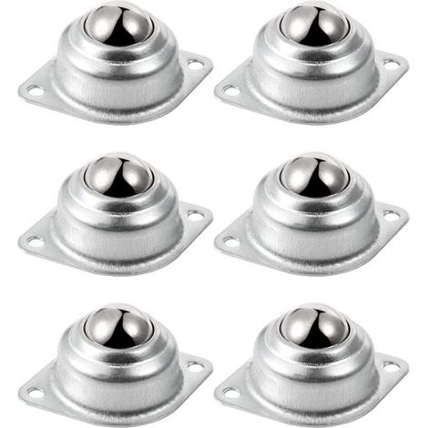 6 Pcs Furniture Casters 25mm Universal Ball Transfer Casters Transfer Ball Wheels Load 35kg (1/4)